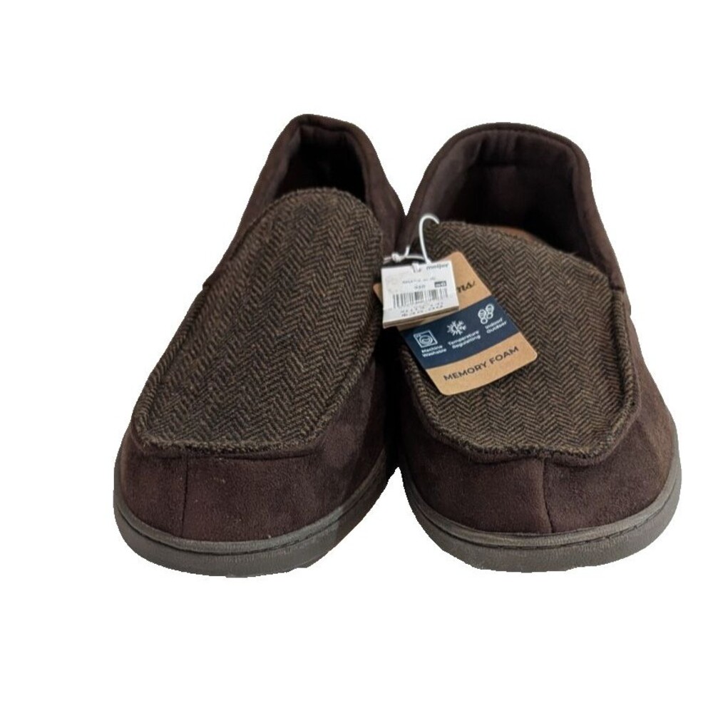 Dearfoams Men's Slippers Size XL (13-14) & M (9-10) Brown